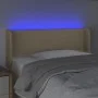Cabecero con LED de tela crema 83x16x78/88 cm de vidaXL, Cabeceros y pies de cama - Ref: Foro24-3122935, Precio: 56,94 €, Des...