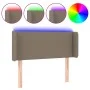 Cabecero con LED de tela gris taupe 103x16x78/88 cm de vidaXL, Cabeceros y pies de cama - Ref: Foro24-3122950, Precio: 56,92 ...