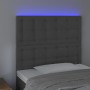 Cabecero con luces LED terciopelo gris oscuro 80x5x118/128 cm de vidaXL, Cabeceros y pies de cama - Ref: Foro24-3122889, Prec...
