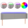 Cabecero con LED de tela gris claro 183x16x78/88 cm de vidaXL, Cabeceros y pies de cama - Ref: Foro24-3122970, Precio: 75,75 ...