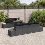 Conjunto de sofá de jardín 8 pcs Negro Poliratán en Sofás de exterior | Comprar online en Foru.es