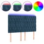 Cabecero con luces LED terciopelo azul oscuro 160x7x118/128 cm de vidaXL, Cabeceros y pies de cama - Ref: Foro24-3122818, Pre...