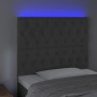 Cabecero con luces LED terciopelo gris oscuro 100x7x118/128 cm de vidaXL, Cabeceros y pies de cama - Ref: Foro24-3122803, Pre...