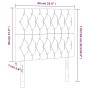 Cabecero con luces LED terciopelo negro 90x7x118/128 cm de vidaXL, Cabeceros y pies de cama - Ref: Foro24-3122798, Precio: 93...