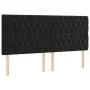 Black velvet headboard with LED lights 200x7x118/128 cm by vidaXL, Headboards and footboards - Ref: Foro24-3122828, Price: 15...