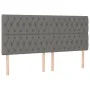 Headboard with LED lights dark gray fabric 200x7x118/128 cm by vidaXL, Headboards and footboards - Ref: Foro24-3122783, Price...