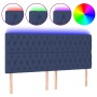 Cabecero con luces LED tela azul 200x7x118/128 cm de vidaXL, Cabeceros y pies de cama - Ref: Foro24-3122788, Precio: 150,78 €...