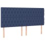 Cabecero con luces LED tela azul 200x7x118/128 cm de vidaXL, Cabeceros y pies de cama - Ref: Foro24-3122788, Precio: 150,78 €...