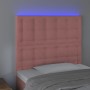 Cabecero con luces LED terciopelo rosa 90x5x118/128 cm de vidaXL, Cabeceros y pies de cama - Ref: Foro24-3122899, Precio: 66,...