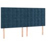Cabecero con luces LED terciopelo azul oscuro 180x5x118/128 cm de vidaXL, Cabeceros y pies de cama - Ref: Foro24-3122922, Pre...