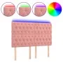 Cabecero con luces LED terciopelo rosa 144x7x118/128 cm de vidaXL, Cabeceros y pies de cama - Ref: Foro24-3122813, Precio: 15...