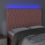 Cabecero con luces LED terciopelo rosa 144x7x118/128 cm de vidaXL, Cabeceros y pies de cama - Ref: Foro24-3122813, Precio: 15...