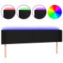 Cabecero con LED de tela negro 183x16x78/88 cm de vidaXL, Cabeceros y pies de cama - Ref: Foro24-3122972, Precio: 77,79 €, De...