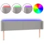 Cabecero con LED de tela gris claro 163x16x78/88 cm de vidaXL, Cabeceros y pies de cama - Ref: Foro24-3122962, Precio: 71,06 ...