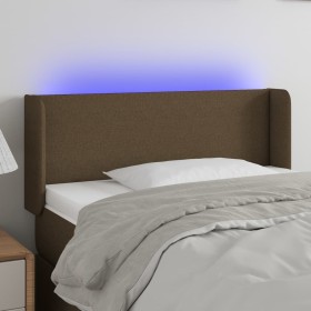 Cabecero con LED de tela marrón oscuro 103x16x78/88 cm de vidaXL, Cabeceros y pies de cama - Ref: Foro24-3122949, Precio: 46,...