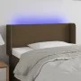 Dark brown fabric headboard with LED 103x16x78/88 cm by vidaXL, Headboards and footboards - Ref: Foro24-3122949, Price: 55,58...