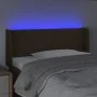 Dark brown fabric headboard with LED 103x16x78/88 cm by vidaXL, Headboards and footboards - Ref: Foro24-3122949, Price: 55,58...