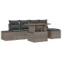 Conjunto de sofá de jardín 6 pcs Gris Poliratán en Sofás de exterior | Comprar online en Foru.es
