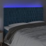 Cabecero con luces LED terciopelo azul oscuro 180x7x118/128 cm de vidaXL, Cabeceros y pies de cama - Ref: Foro24-3122824, Pre...