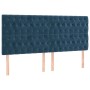 Cabecero con luces LED terciopelo azul oscuro 180x7x118/128 cm de vidaXL, Cabeceros y pies de cama - Ref: Foro24-3122824, Pre...