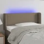 Cabecero con LED de tela gris taupe 83x16x78/88 cm de vidaXL, Cabeceros y pies de cama - Ref: Foro24-3122934, Precio: 52,55 €...
