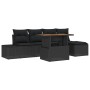 Conjunto de sofá de jardín 6 pcs Negro Poliratán en Sofás de exterior | Comprar online en Foru.es