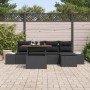 Conjunto de sofá de jardín 6 pcs Negro Poliratán en Sofás de exterior | Comprar online en Foru.es
