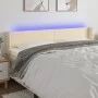 Cabecero con LED de tela crema 163x16x78/88 cm de vidaXL, Cabeceros y pies de cama - Ref: Foro24-3122967, Precio: 73,77 €, De...