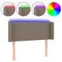 Cabecero con LED de tela gris taupe 93x16x78/88 cm de vidaXL, Cabeceros y pies de cama - Ref: Foro24-3122942, Precio: 57,05 €...