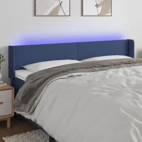 Cabecero con LED de tela azul 163x16x78/88 cm de vidaXL, Cabeceros y pies de cama - Ref: Foro24-3122968, Precio: 78,36 €, Des...