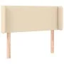 Cream fabric headboard with LED 93x16x78/88 cm by vidaXL, Headboards and footboards - Ref: Foro24-3122943, Price: 56,83 €, Di...