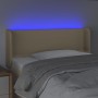 Cabecero con LED de tela crema 93x16x78/88 cm de vidaXL, Cabeceros y pies de cama - Ref: Foro24-3122943, Precio: 55,24 €, Des...