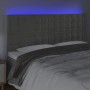 Cabecero con luces LED terciopelo gris claro 180x5x118/128 cm de vidaXL, Cabeceros y pies de cama - Ref: Foro24-3122918, Prec...