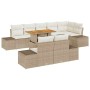 Conjunto de sofá de jardín 9 pcs Beige Poliratán en Sofás de exterior | Comprar online en Foru.es