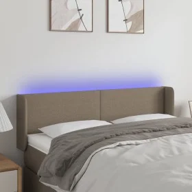 Kopfteil mit LED aus taupegrauem Stoff 147x16x78/88 cm von vidaXL, Kopf- und Fußteile - Ref: Foro24-3122958, Preis: 81,02 €, ...