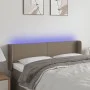 Headboard with LED in taupe gray fabric 147x16x78/88 cm by vidaXL, Headboards and footboards - Ref: Foro24-3122958, Price: 81...