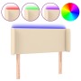 Cabecero con LED de tela crema 103x16x78/88 cm de vidaXL, Cabeceros y pies de cama - Ref: Foro24-3122951, Precio: 46,40 €, De...
