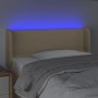 Cabecero con LED de tela crema 103x16x78/88 cm de vidaXL, Cabeceros y pies de cama - Ref: Foro24-3122951, Precio: 46,40 €, De...