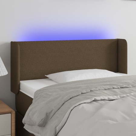 Cabecero con LED de tela marrón oscuro 83x16x78/88 cm de vidaXL, Cabeceros y pies de cama - Ref: Foro24-3122933, Precio: 47,3...
