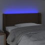 Cabecero con LED de tela marrón oscuro 83x16x78/88 cm de vidaXL, Cabeceros y pies de cama - Ref: Foro24-3122933, Precio: 47,3...