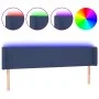 Cabecero con LED de tela azul 183x16x78/88 cm de vidaXL, Cabeceros y pies de cama - Ref: Foro24-3122976, Precio: 70,22 €, Des...