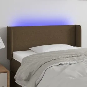 Kopfteil mit LED aus dunkelbraunem Stoff 93x16x78/88 cm von vidaXL, Kopf- und Fußteile - Ref: Foro24-3122941, Preis: 51,58 €,...