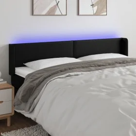Kopfteil mit LED, schwarzem Kunstleder, 163 x 16 x 78/88 cm von vidaXL, Kopf- und Fußteile - Ref: Foro24-3123052, Preis: 76,1...
