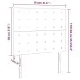 Pink velvet headboard with LED lights 80x5x118/128 cm by vidaXL, Headboards and footboards - Ref: Foro24-3122893, Price: 76,1...