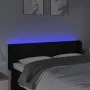 Cabecero con LED de tela negro 147x16x78/88 cm de vidaXL, Cabeceros y pies de cama - Ref: Foro24-3122956, Precio: 65,57 €, De...