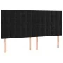 Black velvet headboard with LED lights 200x5x118/128 cm by vidaXL, Headboards and footboards - Ref: Foro24-3122926, Price: 12...