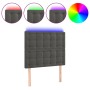 Cabecero con luces LED terciopelo gris oscuro 100x5x118/128 cm de vidaXL, Cabeceros y pies de cama - Ref: Foro24-3122901, Pre...