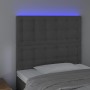 Cabecero con luces LED terciopelo gris oscuro 100x5x118/128 cm de vidaXL, Cabeceros y pies de cama - Ref: Foro24-3122901, Pre...