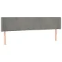 Hellgraues Samtkopfteil mit LED 203x16x78/88 cm von vidaXL, Kopf- und Fußteile - Ref: Foro24-3123022, Preis: 67,95 €, Rabatt: %