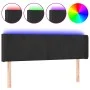 Kopfteil aus schwarzem Samt mit LED 147x16x78/88 cm von vidaXL, Kopf- und Fußteile - Ref: Foro24-3123006, Preis: 75,18 €, Rab...